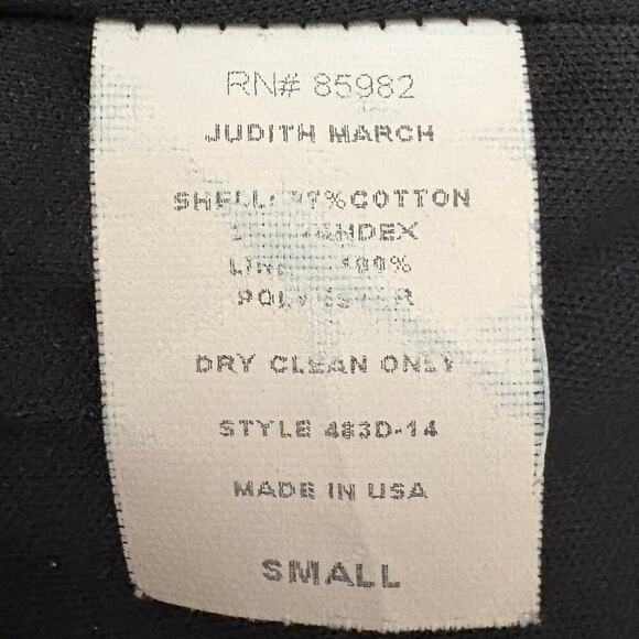 Judith March Red Black Print Strapless Mini Dress Sz Small Made in USA Pockets - Picture 6 of 6